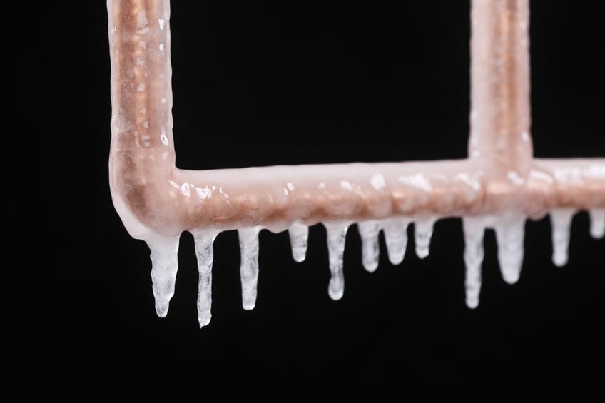 frozen pipe in garland, tx